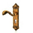 thumbnail image 3 of Security Entry Lever Door Lock Set Dual Knob Yellow Bronze Handle Lockset W/Keys, 3 of 10
