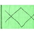 thumbnail image 1 of Ahgly Company Indoor Rectangle Solid Emerald Green Modern Area Rugs, 2' x 4', 1 of 4