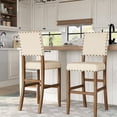 thumbnail image 4 of Furniture of America Sinuata Fabric Upholstery Dining Chair - Natural (Set of 2), 4 of 9