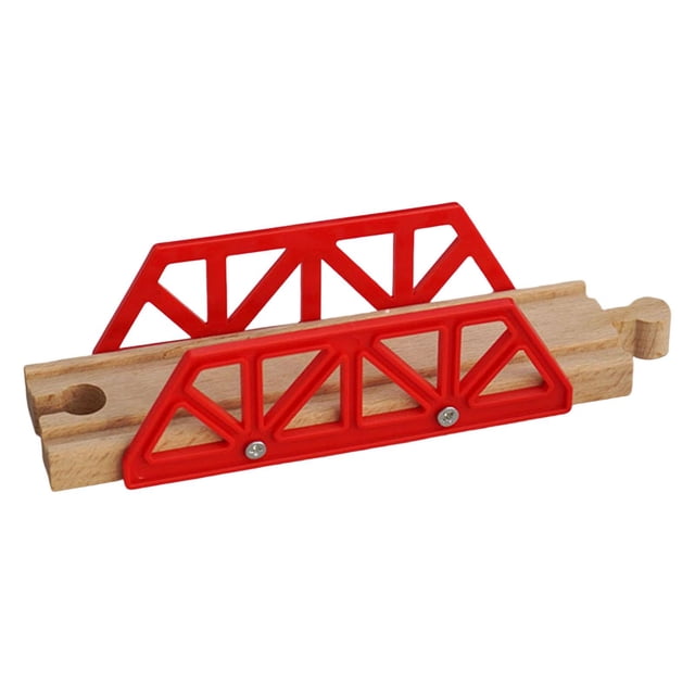 Accesorio de puente de ferrocarril de madera, , juguete educativo DIY creativo, juego de regalo clásico duradero para la escuela de niños B Yotijar Puente de pista de madera