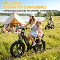 thumbnail image 6 of TST Electric Bike for Women, 750W Motor 48V15AH Battery, 20"x4" Fat Tire E Mountain Bike, Hydraulic Disc Brakes, Full Suspension, UL2849, 6 of 8