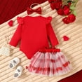 thumbnail image 5 of Pimfylm Baby Girl Clothes Fall Winter Outfits,Toddler Girls Clothes 2T 3T 4T 5T 6T Ribbed Baby Kids Girl Denim Outfits Long Sleeve Tops Love Hearts Jeans Pants, 5 of 9