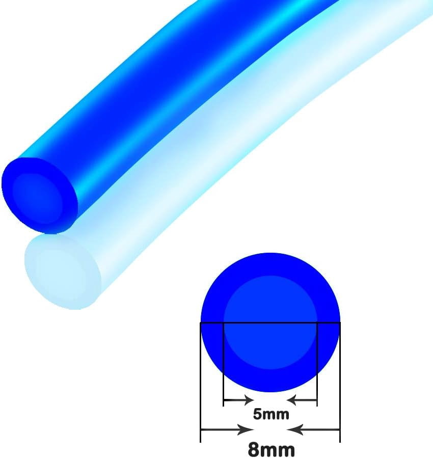 MKEUDQ-8mm x 5mm Pneumatic Tubing Air Compressor Tubing PU Pipe Polyurethane Hose Tube Fluid Gas Transfer 39.4ft 12 Meter Blue