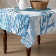 thumbnail image 4 of Blue Coastal Crab Table Cloth Waterproof Tablecloths, Summer Ocean Coral Sea Fish Abstract Tablecloth Dining Table Cover for Kitchen Party Tabletop Outdoor, Square Tablecloth 60x60 Inch, 4 of 9