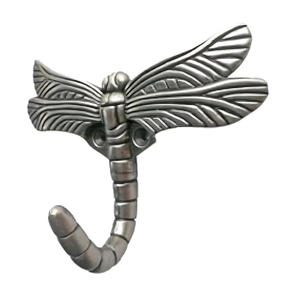Wall Mounted Dragonfly Design Coat Hooks, Home Decorative Heavy Duty Zinc Alloy Hooks for Hanging Coats Hats Bags Towels and More In Entryway Living Room