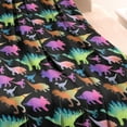 thumbnail image 3 of Black Colorful Dinosaurs Pattern Blanket,Comfortable Soft Flannel Throw Blanket,All Season,Warm Lightweight Blankets for Sofa Bed Couch Living Room Chair,30"x40", 3 of 4