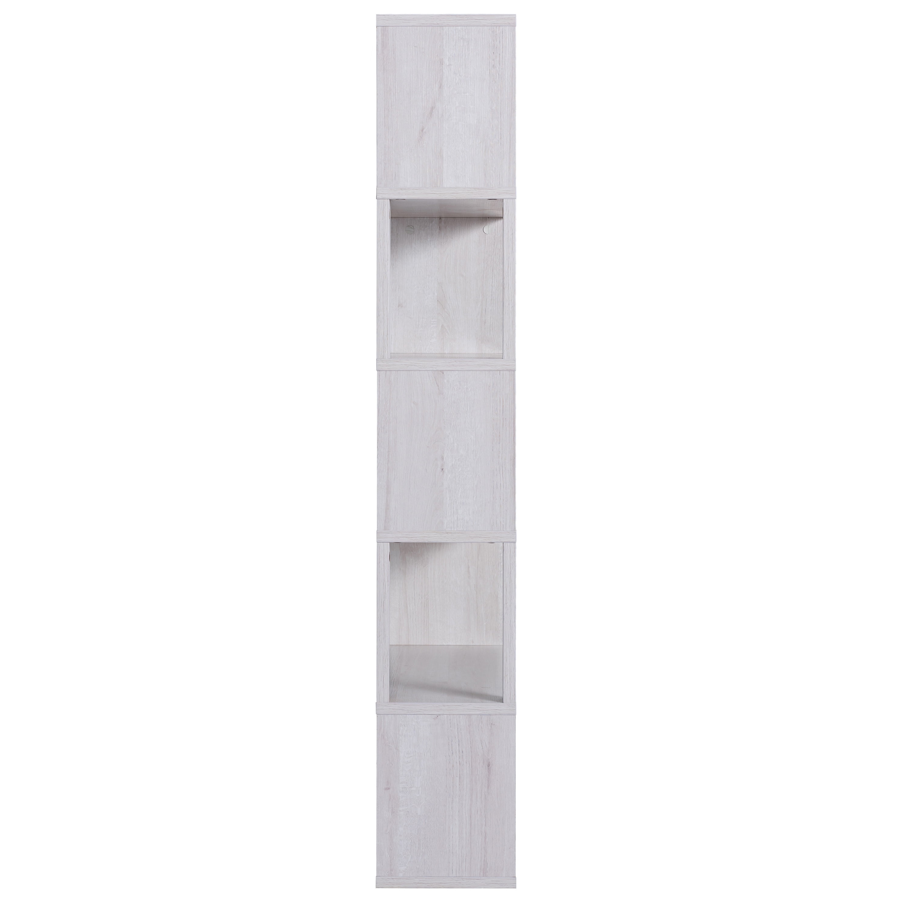 Furniture of America Riverscape 5 Open Shelf Bookcase, White Oak