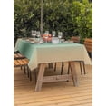 thumbnail image 3 of Outdoor Tablecloth with Umbrella Hole for Patio/Picnic/Party/Camping, Sage Green Yellow Ombre Waterproof Table Cloth Rectangle Table Cover Washable, Farmhouse Modern Gradient Art (54"x 80"), 3 of 8