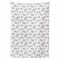 thumbnail image 2 of Almond Blossom Tablecloth, Flower Pattern with Leaves Petals Japanese Garden Design, Rectangle Satin Table Cover Accent for Dining Room and Kitchen, 60" X 84", Olive Green, by Ambesonne, 2 of 2