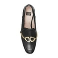 thumbnail image 4 of Louise Et Cie Everland Scale Embossed Leather Chain Detail Loafers Black, 4 of 5