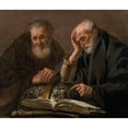 thumbnail image 3 of Hendrick Ter Brugghen 17x15 Black Modern Framed Museum Art Print Titled - Democritus and Heraclitus, 3 of 5