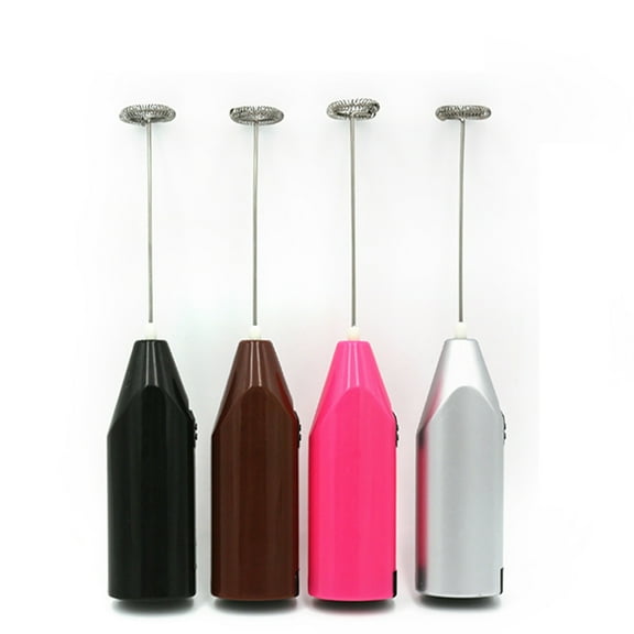 Ludlz Milk Frother Handheld Battery Operated Electric Foam Maker For Coffee, Latte, Cappuccino, Hot Chocolate, Durable Drink Mixer With Stainless Steel Whisk, Stainless Steel Stand Include