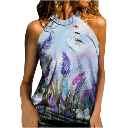 

YFPWM Women Tops Summer Trendy Summer Tops Sequin Tops Fringe Tops Corset Tops Strapless Print Halter Neck Vest