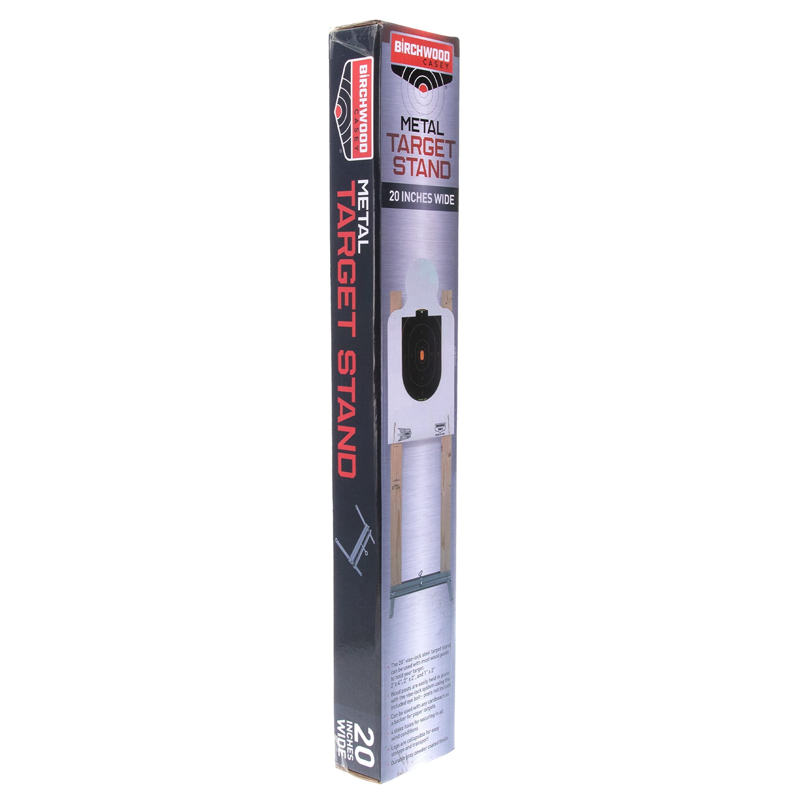 Birchwood Casey 20" Steel Folding Target Stand for Shooting - Durable Versatile Target Base Stand with Collapsible Legs