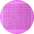 thumbnail image 1 of Ahgly Company Indoor Round Oriental Purple Traditional Area Rugs, 5' Round, 1 of 4