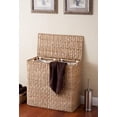 thumbnail image 2 of BirdRock Home Seagrass Oversized Divided Hamper with Liners - Honey, 2 of 6