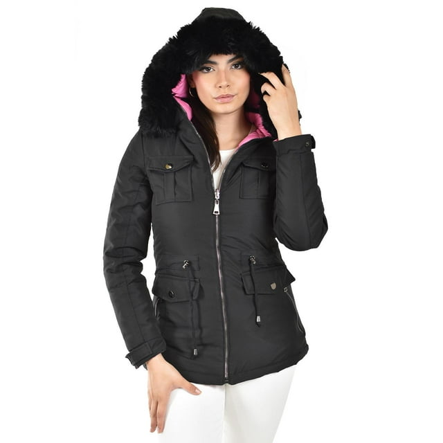 Chamarra doble vista Roman Fashion /Juvenil, 7947 (Negro /fiusha) negro M