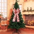 thumbnail image 4 of De Lino De Doble Capa, Lazo Navideño Para Decoraciones De Árboles De Navidad, Hoja De Arce A Rayas, Copo De Nieve, Decoración De Lazo Caqui Serendint HA043622-03, 4 of 6