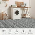 thumbnail image 5 of FairOnly 8'x10' Braided Area Rugs for Kitchen Machine Washable Low Pile Stain-Resistant Rugs for Family Room Solid Grey Carpet, 5 of 7