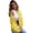 Yellow, variant on LYMAYTER Women Fashion Coats for S-2XL Casual Long Sleeve Denim Shirts Solid Color Fray Hem Tassels Jeans Jacket