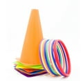thumbnail image 3 of 16PCS Carnival Games Set Soft Plastic Ring Toss Game Sports Cones with Rings, 3 of 10