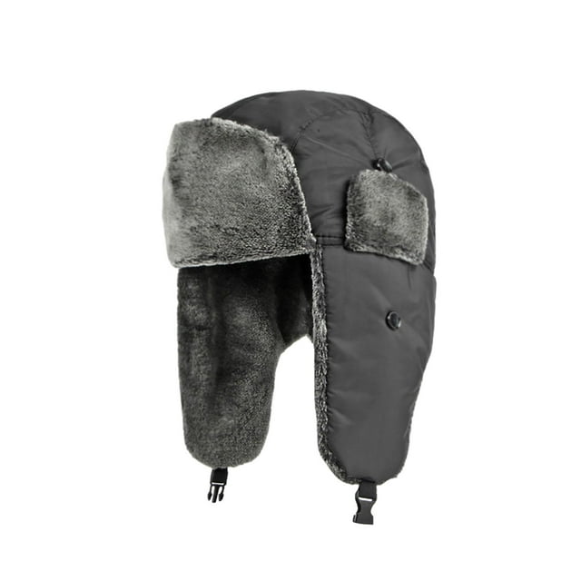 Gorro de de Invierno, Gorro de Lei Feng Cálido, Gorros de Esquí Gruesos, Gorro de Esquí para Caza Y Nieve, Gorros Cálidos para Correr, Mantene , negro