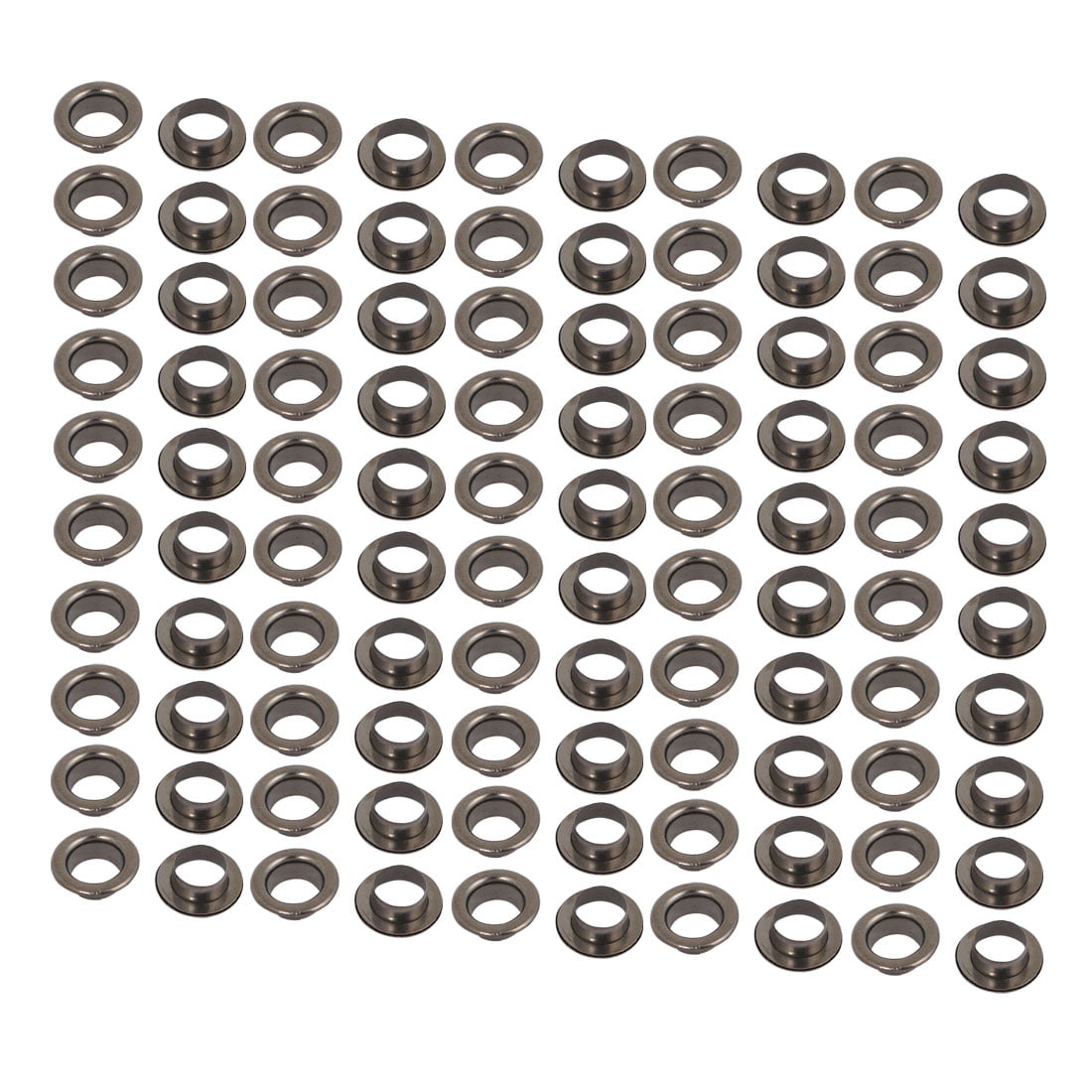100pcs 6.5mm Brass Eyelet Grommets Black for Clothes Leather Canvas 