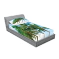 thumbnail image 2 of Ambesonne Tropical Fitted Sheet & Pillow Sham Set, Exotic Idyllic Nature, Twin, Green, 2 of 2