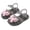 Black, variant on Fnooota Girls Jelly Sandals, Adjustable Strap Closed Toe Outdoor Non Slip Summer Shoes Pink Size 13(Little Kids)