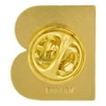 thumbnail image 3 of PinMart's Gold Plated Alphabet Letter B Lapel Pin, 3 of 3