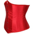 thumbnail image 2 of Corsets pour Femmes Bustiers Gothiques Classiques en Satin à Lacets, 2 of 4