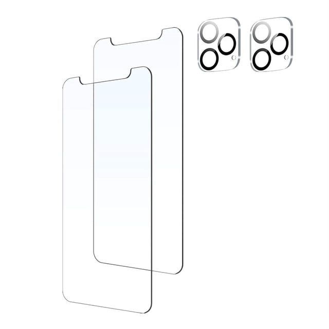 Methold 4 protectores de pantalla para teléfono de repuesto de vidrio templado para cámara de teléfono, repuesto para iPhone12 Pro Max, 6,7 pulgadas Type1 NO1