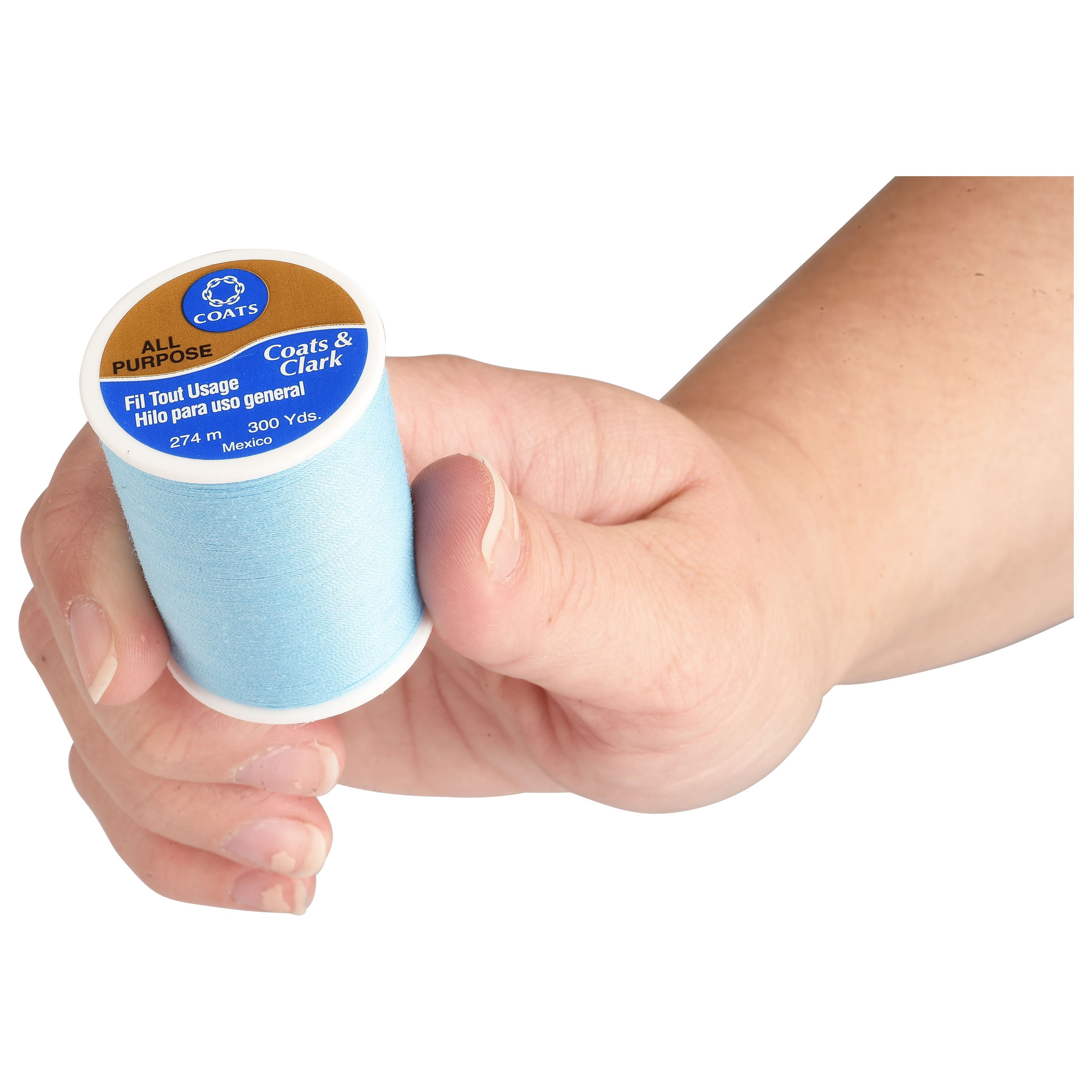 (3 pack) Coats & Clark All Purpose Aquamarine Polyester Thread, 300 Yards