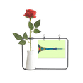 thumbnail image 1 of Hangzhou Semaphore Tower Plot Artificial Rose Flower Hanging Vases Decoration Bottle, 1 of 3