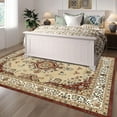 thumbnail image 4 of 6x9 Area Rug, Super Soft Washable Rugs for Living Room, Non-Slip Stain Resistant Vintage Rugs, Ultra-Thin Large Area Rugs, Red, 4 of 6