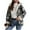 *1-Gray, variant on Women's Plaid Sherpa Lined Hooded Cardigans,Ladies Thick Zipper Up Jacket Shackets,Warm Flannel Plaid Sweatshirt Coats For Women,Red,Size L