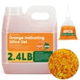 thumbnail image 1 of Perlas desecantes de gel de sílice, 1,1 kg, reutilizables, color naranja, 8 unidades, 1 of 7
