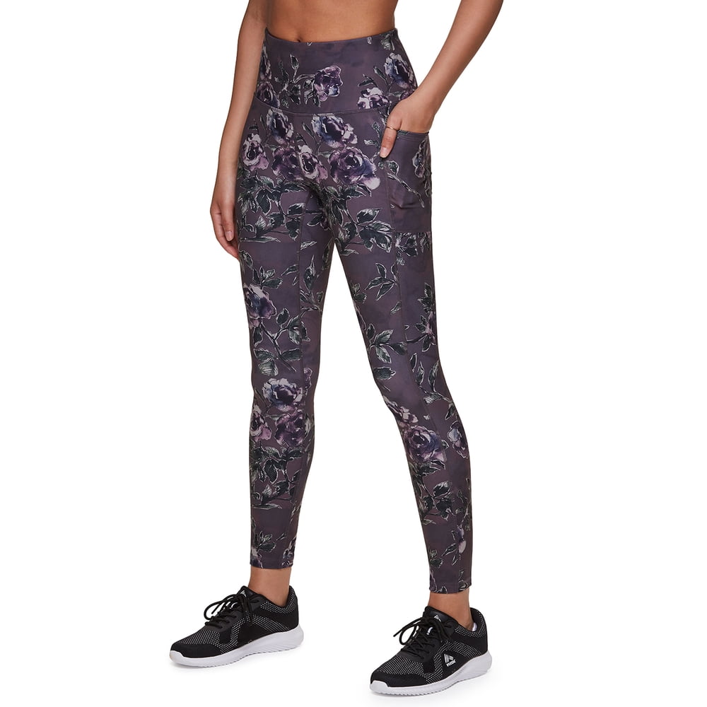 RBX RBX Active Women's Athletic Ultra Soft Rose Print Legging With