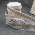 thumbnail image 2 of 4pcs LACE Ribbon Jute Burlap Rustic Chic Wedding Christmas Vintage Craft Trim, 2 of 5