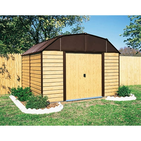 UPC 026862103550 product image for Arrow Woodhaven 10' x 9' Steel Storage Shed | upcitemdb.com