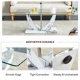 thumbnail image 5 of Coffee Table with Glass Top, Rectangular Tempered Glass End Table with Marble Patterned MDF Legs, Minimalist Coffee Table for Living Room, Bedroom and Office, 5 of 7