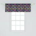 thumbnail image 2 of Ambesonne Dragonfly Window Valance, Colorful Spring Insects, 42" x 18", Purple and Yellow Green, 2 of 3
