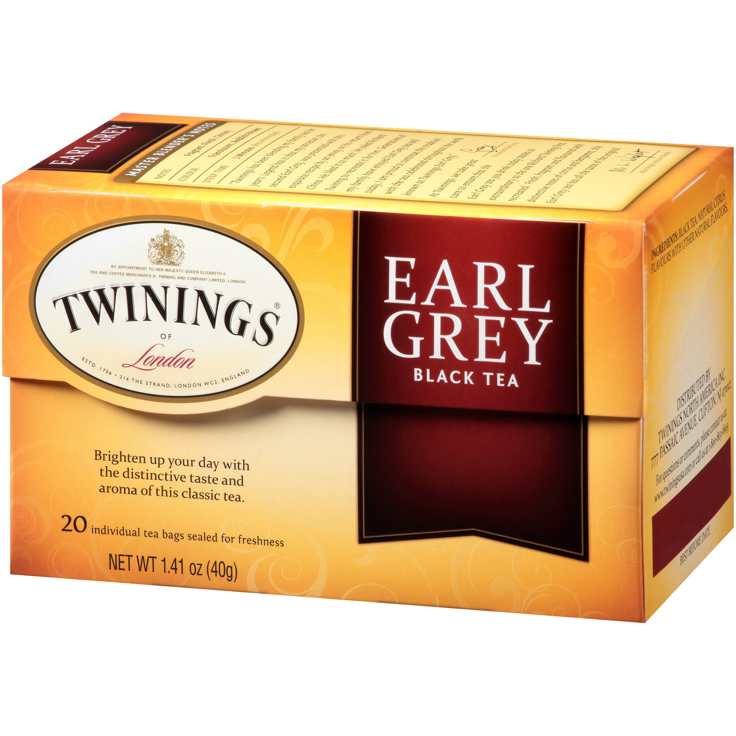 Twinings Of Londonà  Earl Grey Black 20 Ct Tea Bags 1 41 Oz Box Twinings Of Londonà  Earl Grey Black 20 Ct Tea Bags 1 41 Oz Box