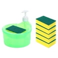 thumbnail image 2 of Fiocias Dish Soap Dispenser and Sponge Holder, 2 in 1 Design, Dish Soap Dispenser with 6 Green, 2 of 9