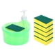 thumbnail image 2 of Dispensador de jabón y estropajo con 6 esponjas, utensilios de cocina multifuncionales Verde, 2 of 9