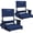 Navy Blue, variant on SPECSTAR 2 Pack Portable Stadium Seat with Back Support and Cushion,Height Adjustable High Back Bleacher Chair with Cup Holder and Shoulder Strap, Gray