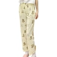 thumbnail image 5 of HLSOHJP Women's Cotton Pajama Pants Cute Sleep Capris Comfy Summer Pocket Soft Loose Fit Casual Elastic Waist Lounge Pants, 5 of 9