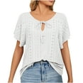 thumbnail image 4 of Birdeem Blouse Mode Femme Manches Courtes Col Rond Imprimé de Pâques Manches Trois-Quarts, 4 of 12
