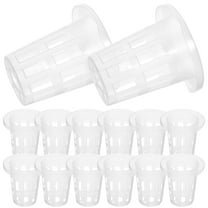 White 25 Pcs Plastic Plant Pots Set for Hydroponic Vegetables and Flowers, Garden Flowerpot Basket