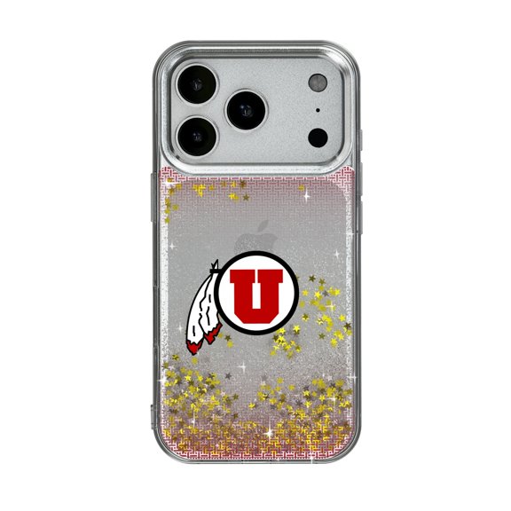 Utah Utes Linen Logo iPhone Glitter Case